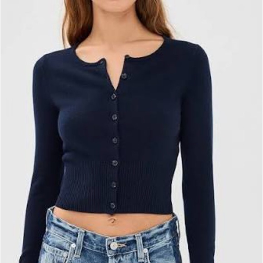 Jenni Kayne Finley Cashmere Navy Blue Sweater